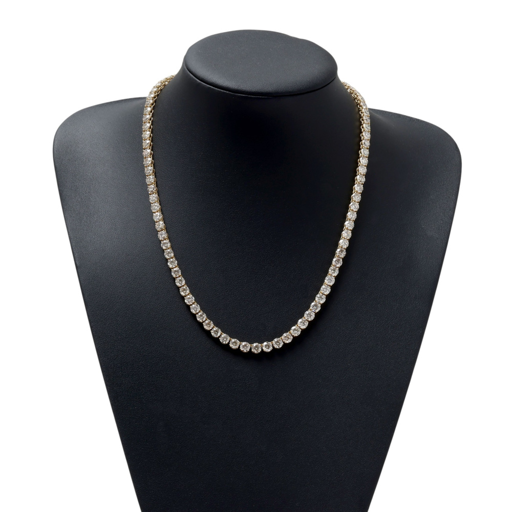 18kネックレス K18イエローゴールド鑑定書付ダイヤモンドネックレス（0.17カラット