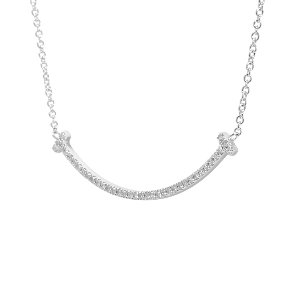 ほーちゃん様　極美品✨️保存袋付　ティファニー　Tスマイル　スモール　シルバー 中古] ティファニー ティファニー T スマイル スモール 63058793