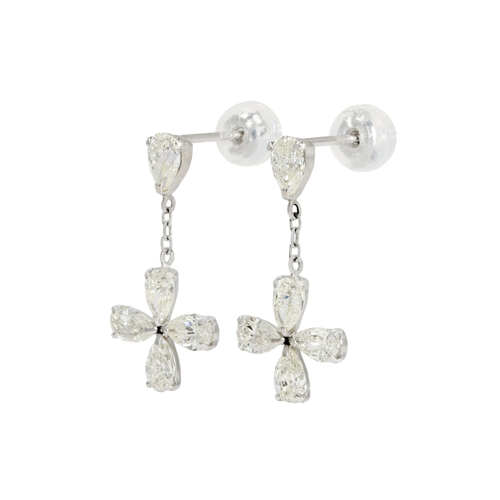 プラチナ900 ダイヤモンド ピアス J421423 | ユキザキセレクトジュエリー