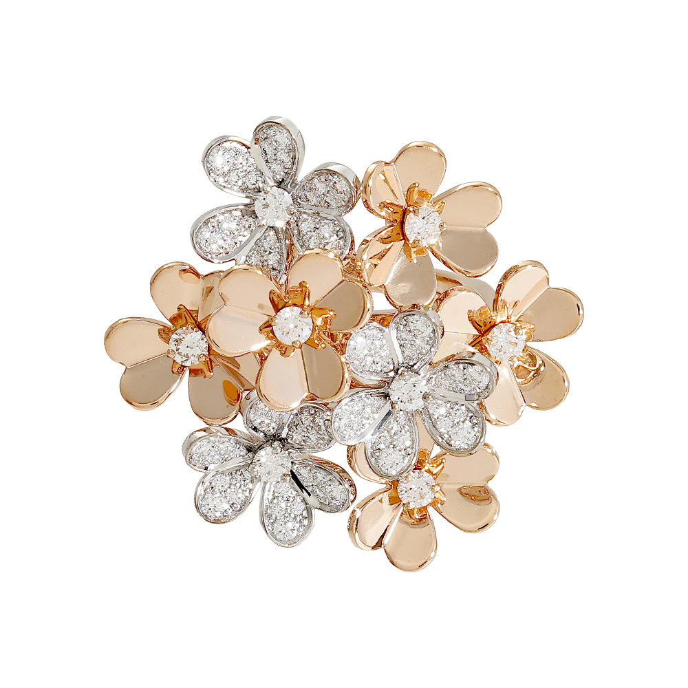 中古] ヴァンクリーフ&アーペル フリヴォル 8フラワー リング