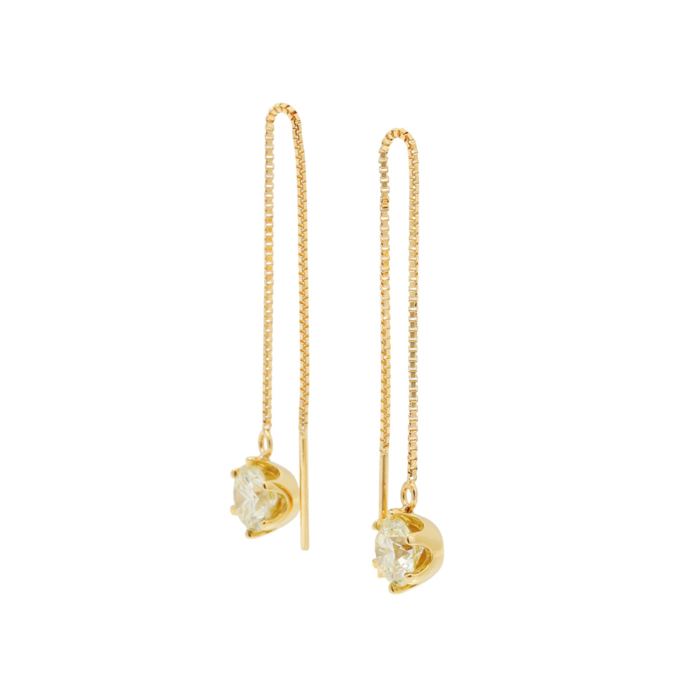 K18イエローゴールド ダイヤモンド ピアス J423225 | ユキザキセレクト