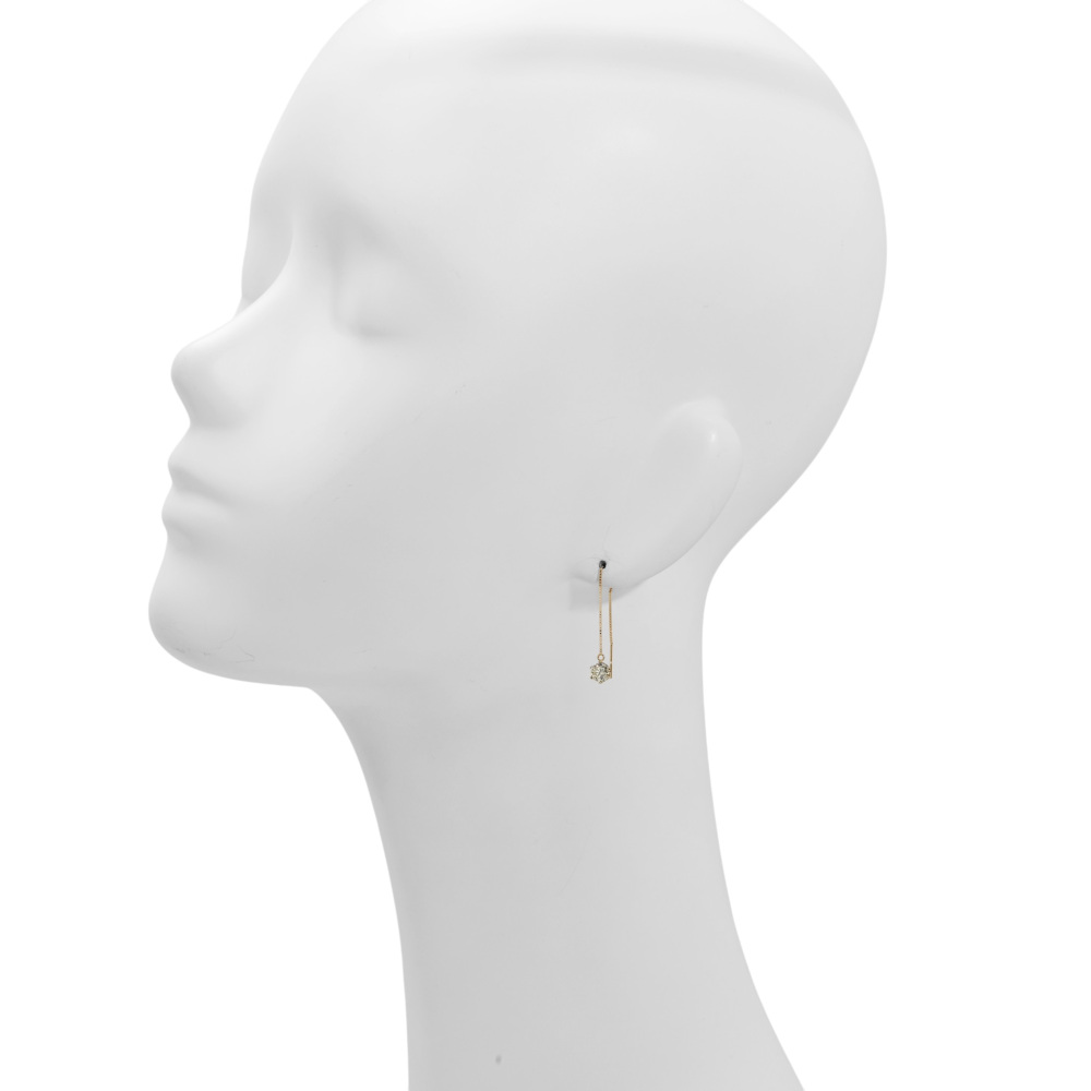 K18イエローゴールド ダイヤモンド ピアス J423225 | ユキザキセレクト
