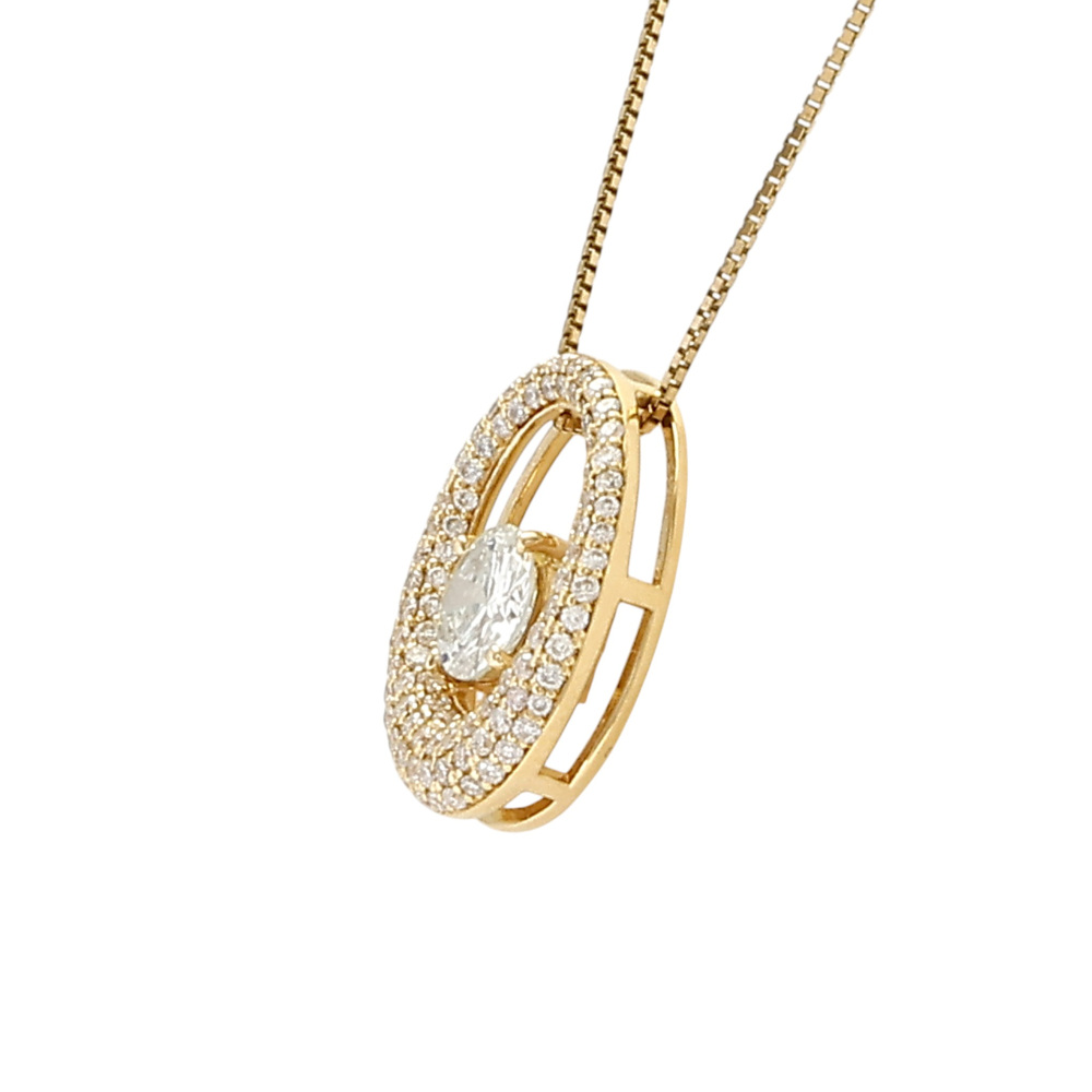 K18イエローゴールド ダイヤモンド ネックレス J423228 | ユキザキ