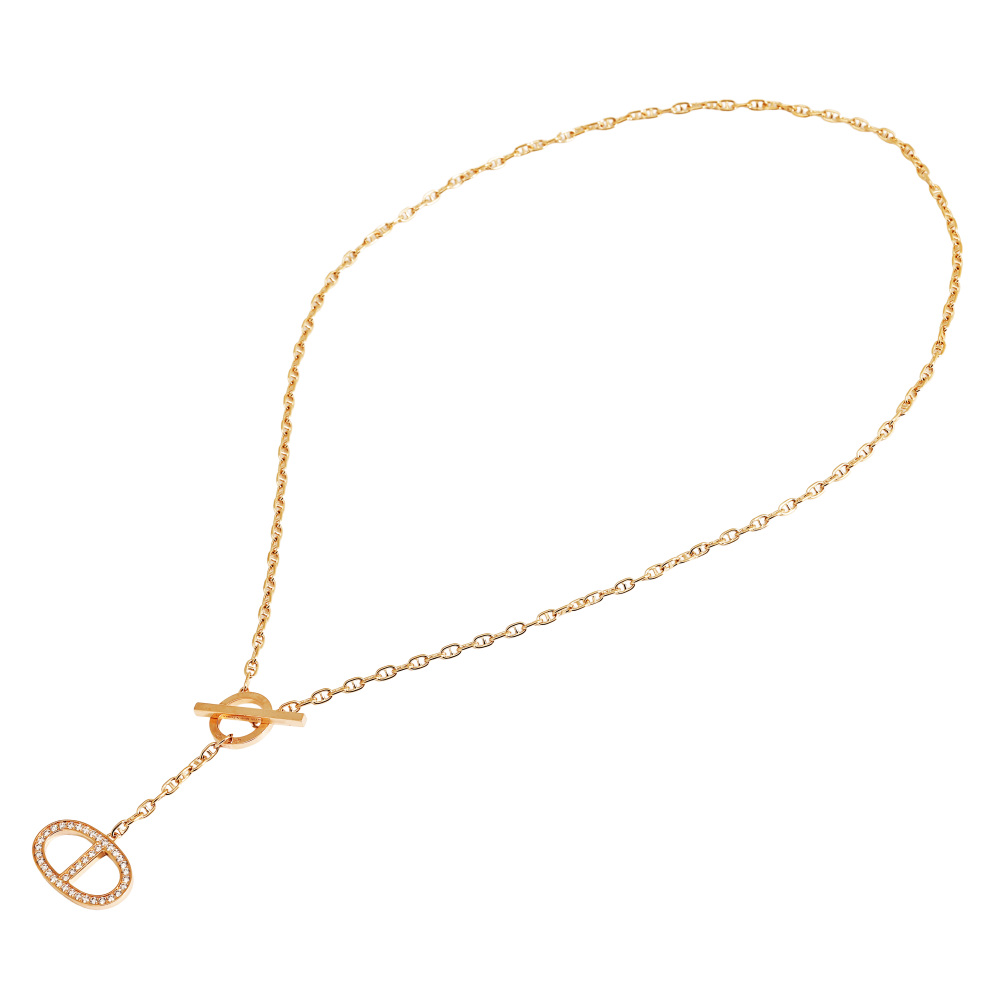 中古] エルメス シェーヌダンクル コントゥール ペンダント ST