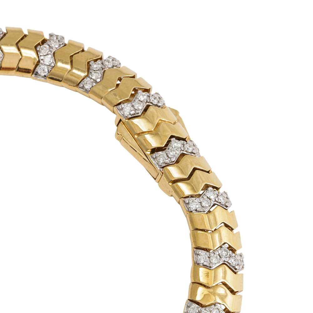 K18イエローゴールド ダイヤモンド ブレスレット J423473 | ユキザキ