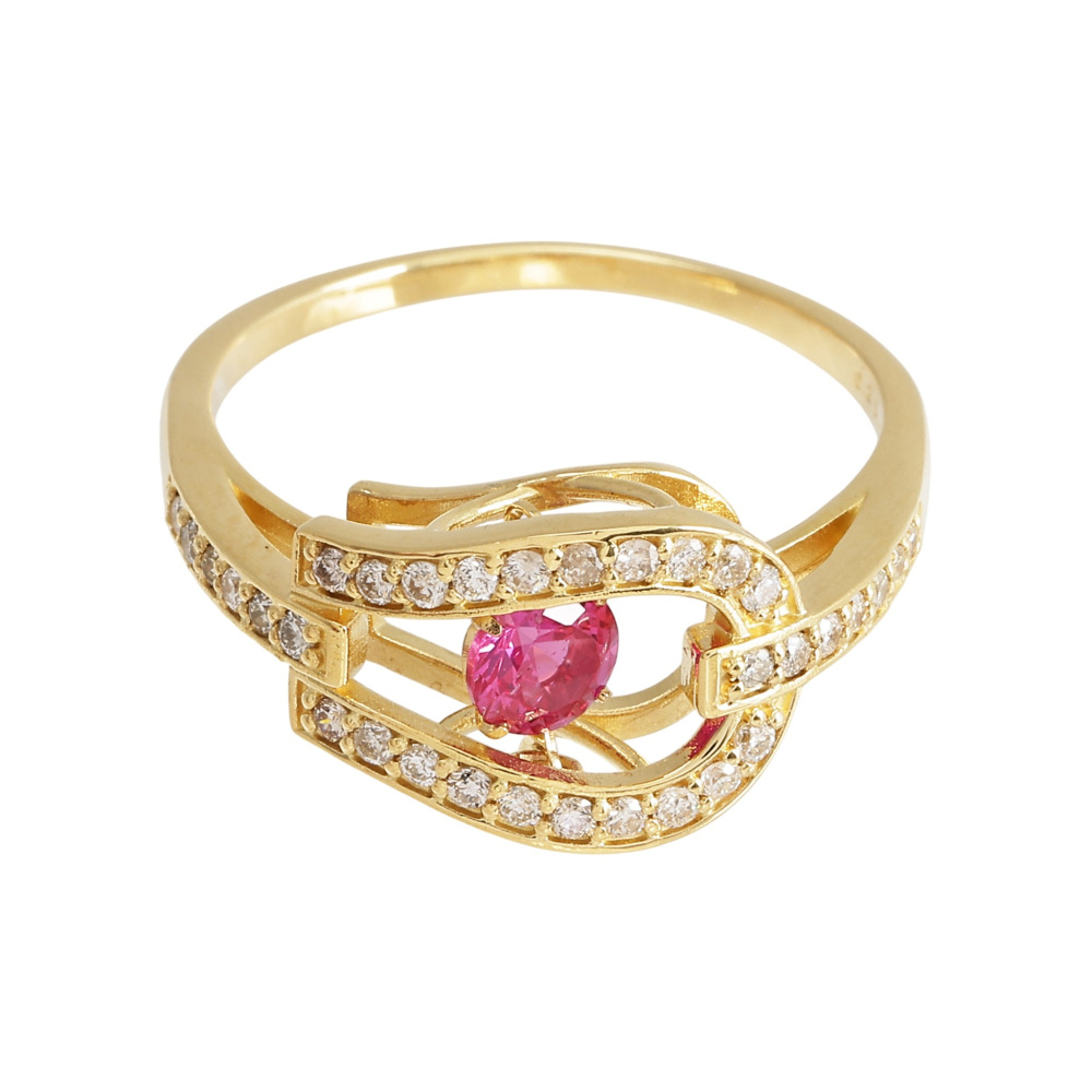 K18イエローゴールド ルビー ダイヤモンド リング J423479 | ユキザキ