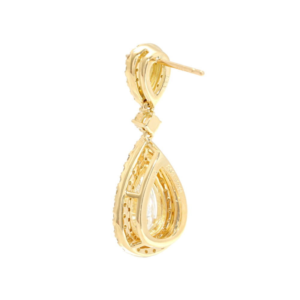 K18イエローゴールド ダイヤモンド ピアス J424588 | ユキザキセレクト