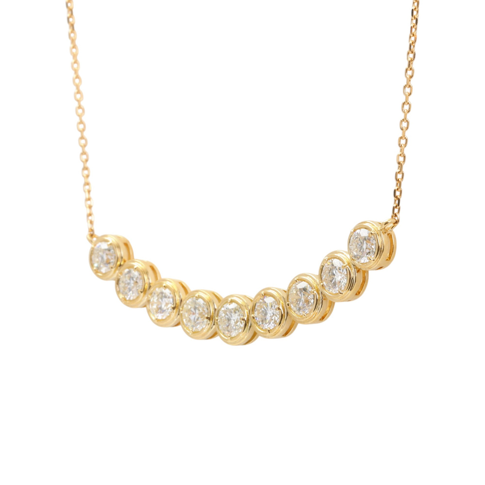 K18イエローゴールド ダイヤモンド ネックレス J424603 | ユキザキ