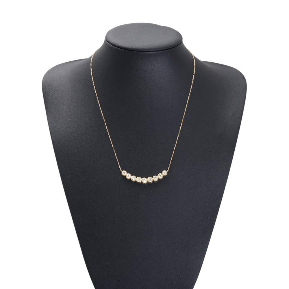 K18イエローゴールド ダイヤモンド ネックレス J424603 | ユキザキ