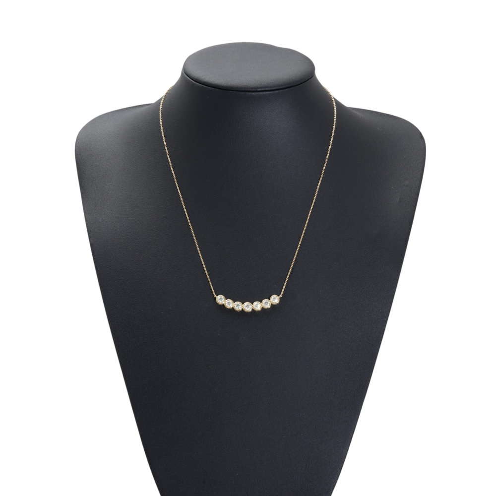 K18イエローゴールド ダイヤモンド ネックレス J424605 | ユキザキ