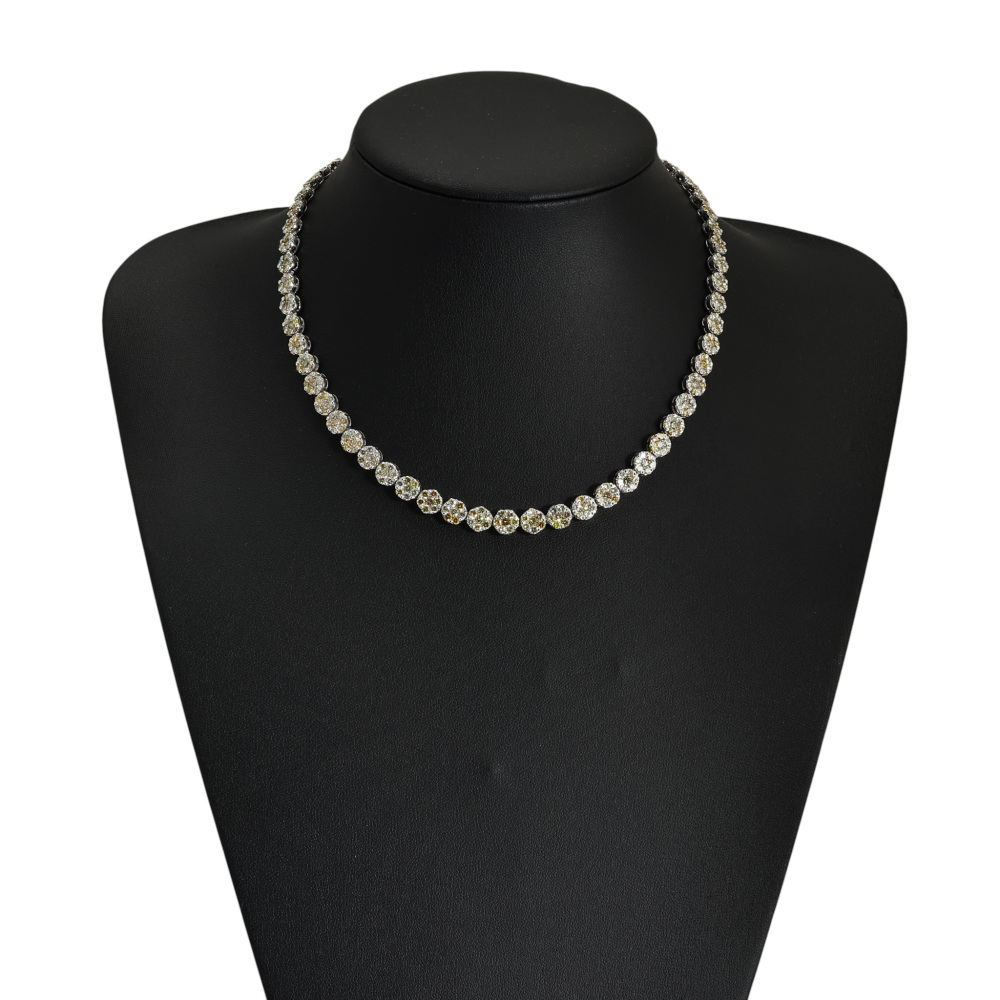 K18ホワイトゴールド ダイヤモンド ネックレス J425307 | ユキザキ