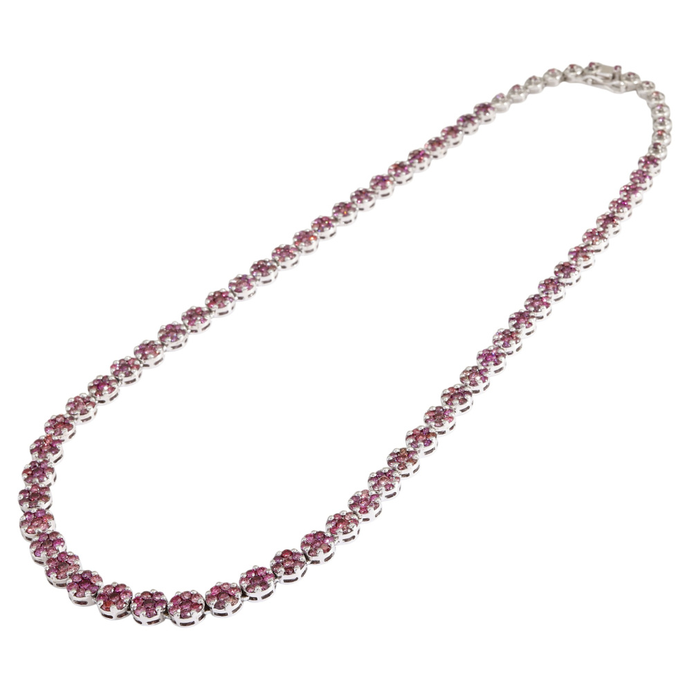 K18ホワイトゴールド ダイヤモンド ネックレス J425308 | ユキザキ