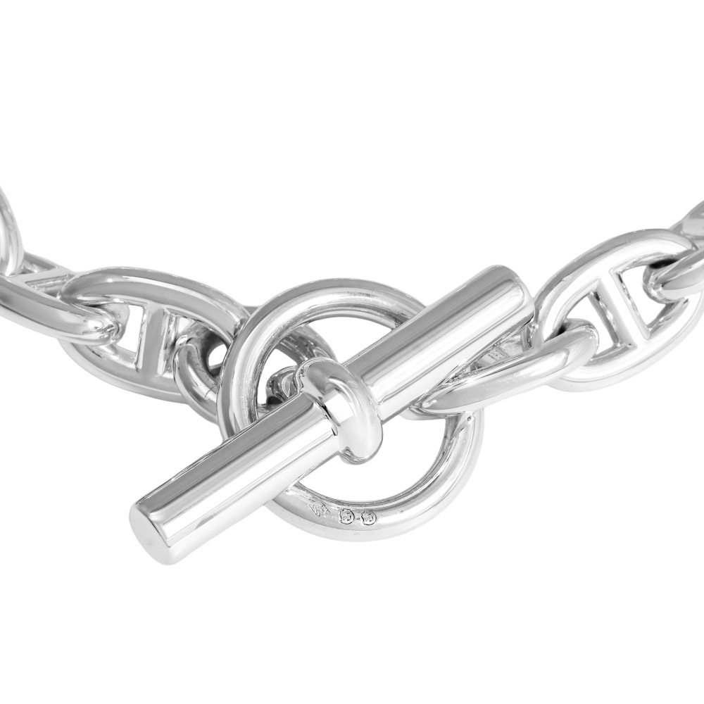 HERMES　シェーヌダンクル　美品 未使用] エルメス シェーヌダンクル MM 19コマ H101994B ブレスレット