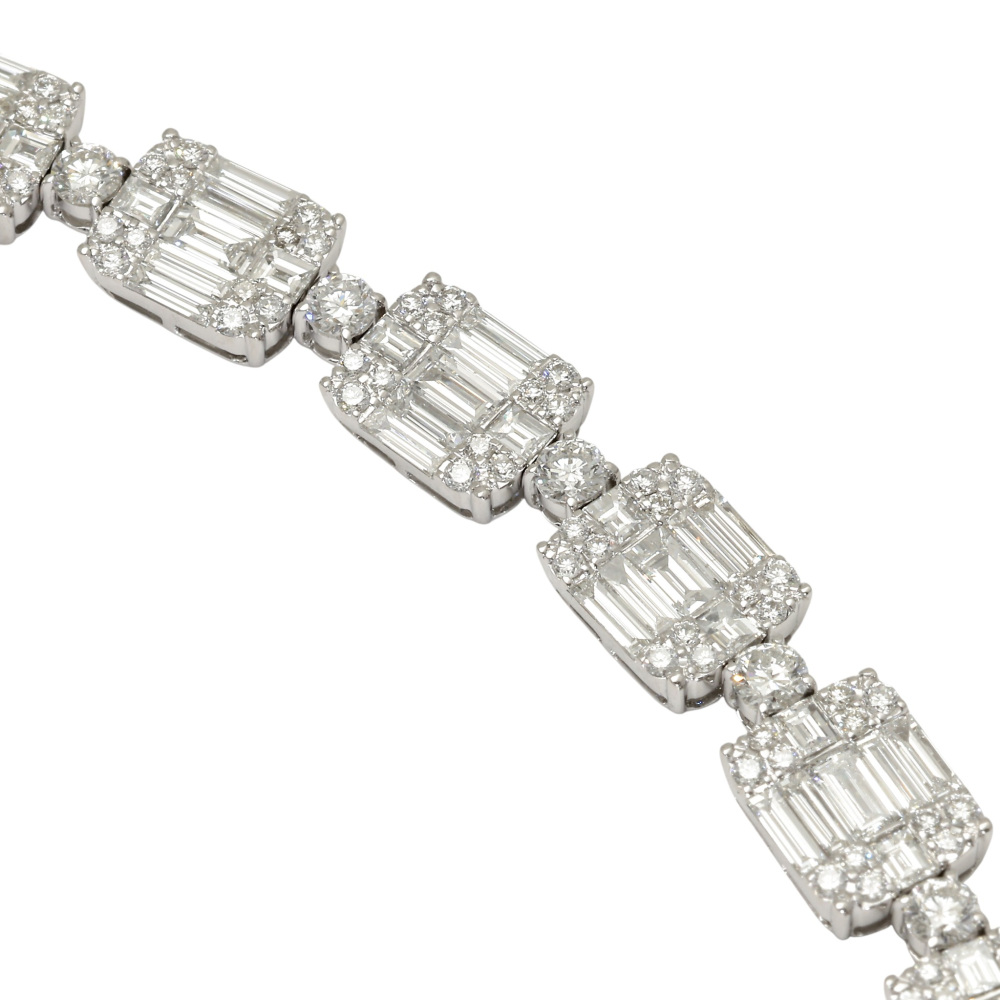 K18ホワイトゴールド ダイヤモンド ブレスレット J426239 | ユキザキ