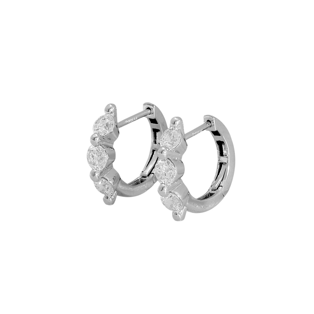 プラチナ900 ダイヤモンド ピアス J426841 | ユキザキセレクトジュエリー