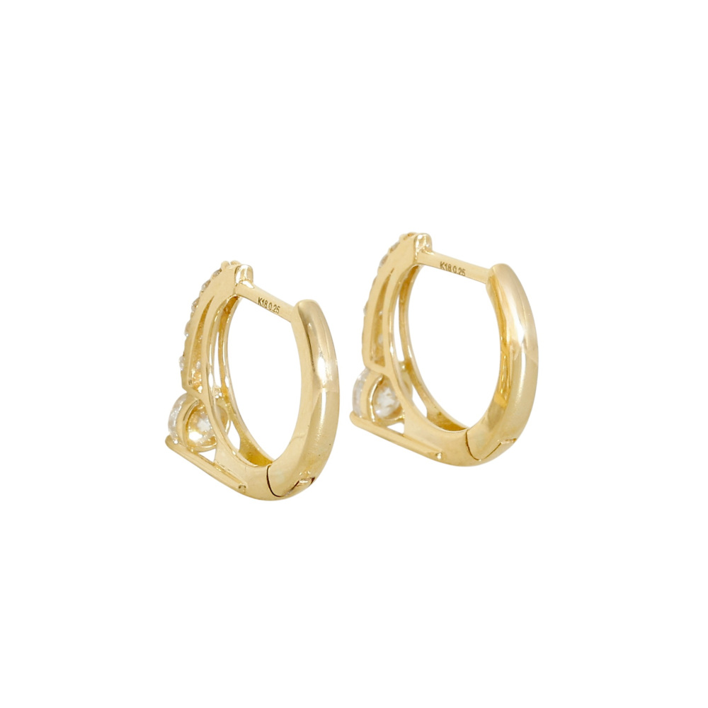 K18イエローゴールド ダイヤモンド ピアス J426850 | ユキザキセレクト