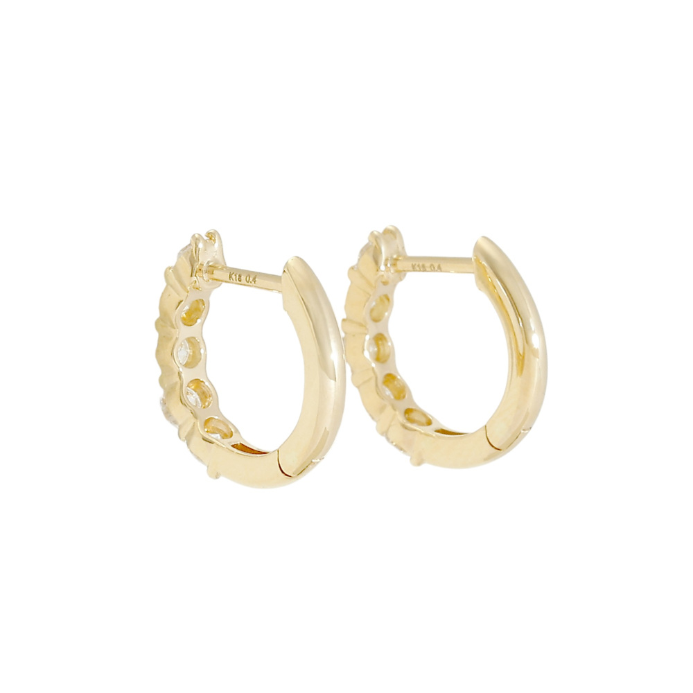 ダイヤモンドピアス k18 750 yg K18イエローゴールド ダイヤモンド ピアス J426852 | ユキザキセレクト