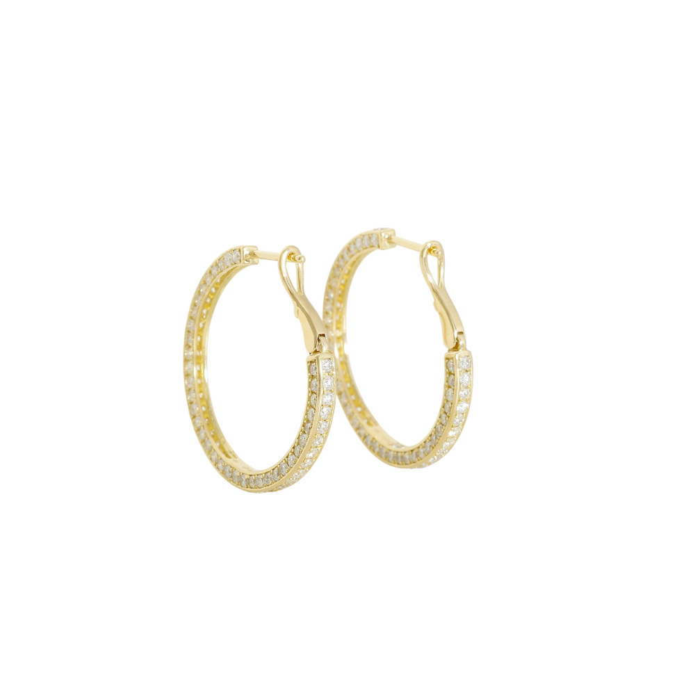 K18イエローゴールド ダイヤモンド ピアス J426859 | ユキザキセレクト