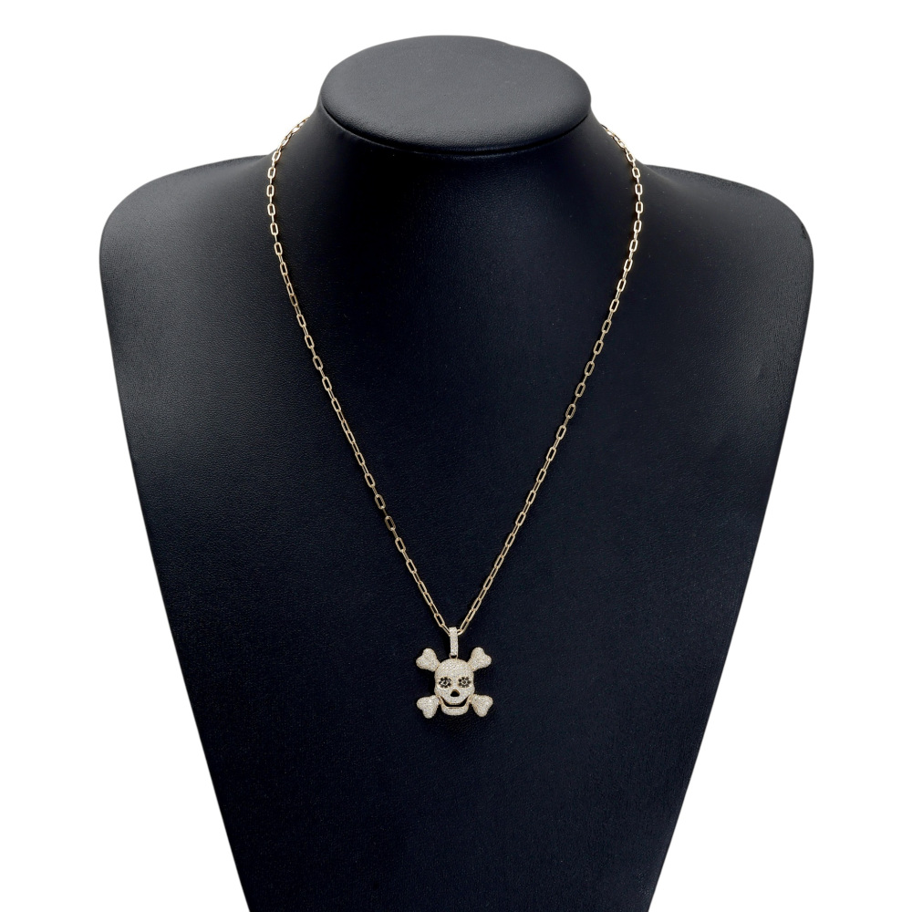 K18イエローゴールド ダイヤモンド ブラックダイヤ ネックレス J427188