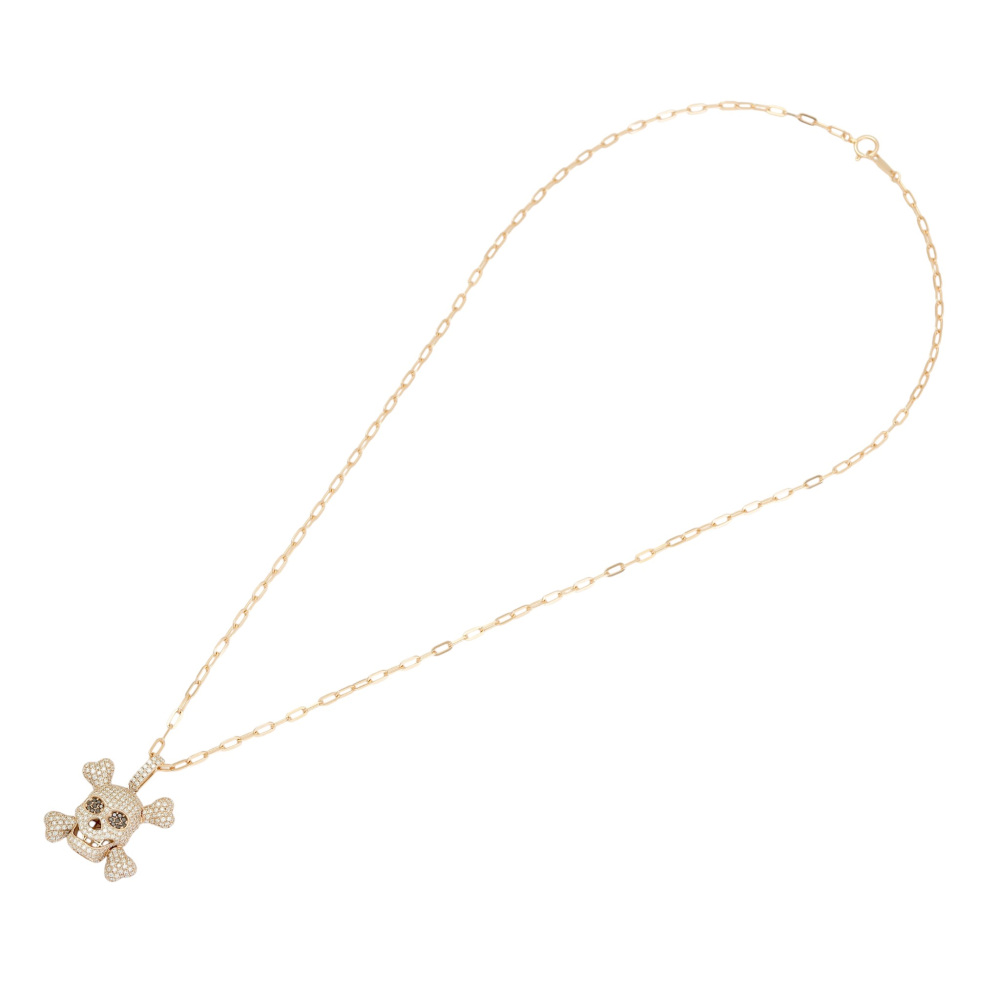 K18ピンクゴールド ダイヤモンド ブラックダイヤ ネックレス J427190