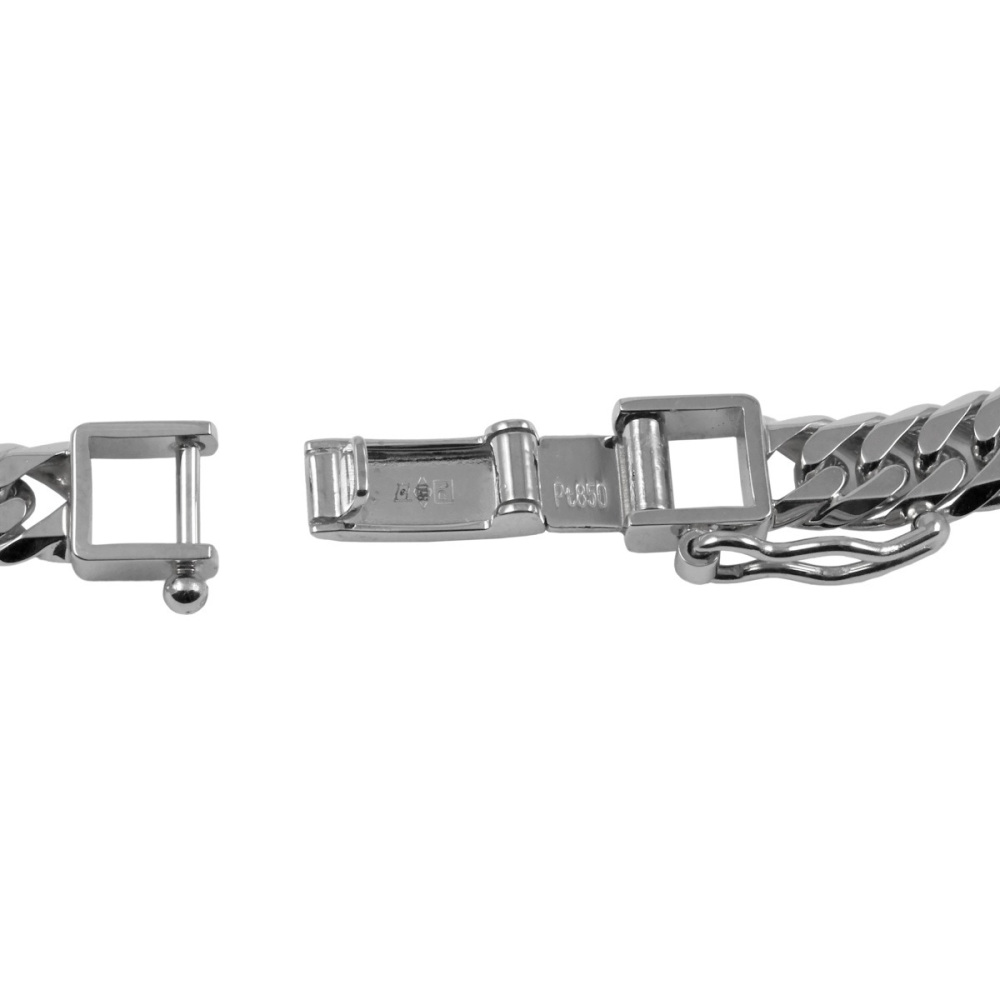 プラチナ850 喜平 アンクレット ダブル6面 約24cm 約49.45g J428903