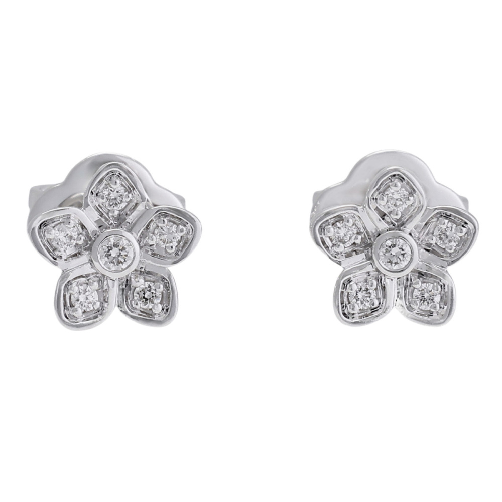 中古] グラフ ワイルドフラワー プティ パヴェ ダイヤモンド スタッド