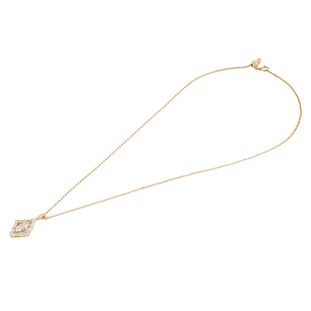 18k Yellow Gold Diamond Necklace J434186 | Yukizaki Select Jewelry