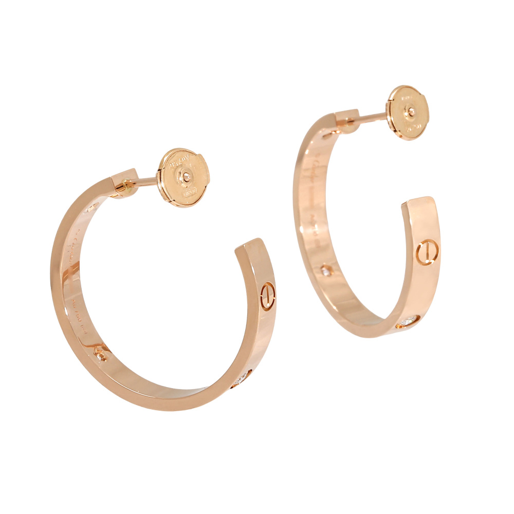 Cartier ピアス 中古] カルティエ ラブ ミディアムモデル B8301433 ピアス J435819
