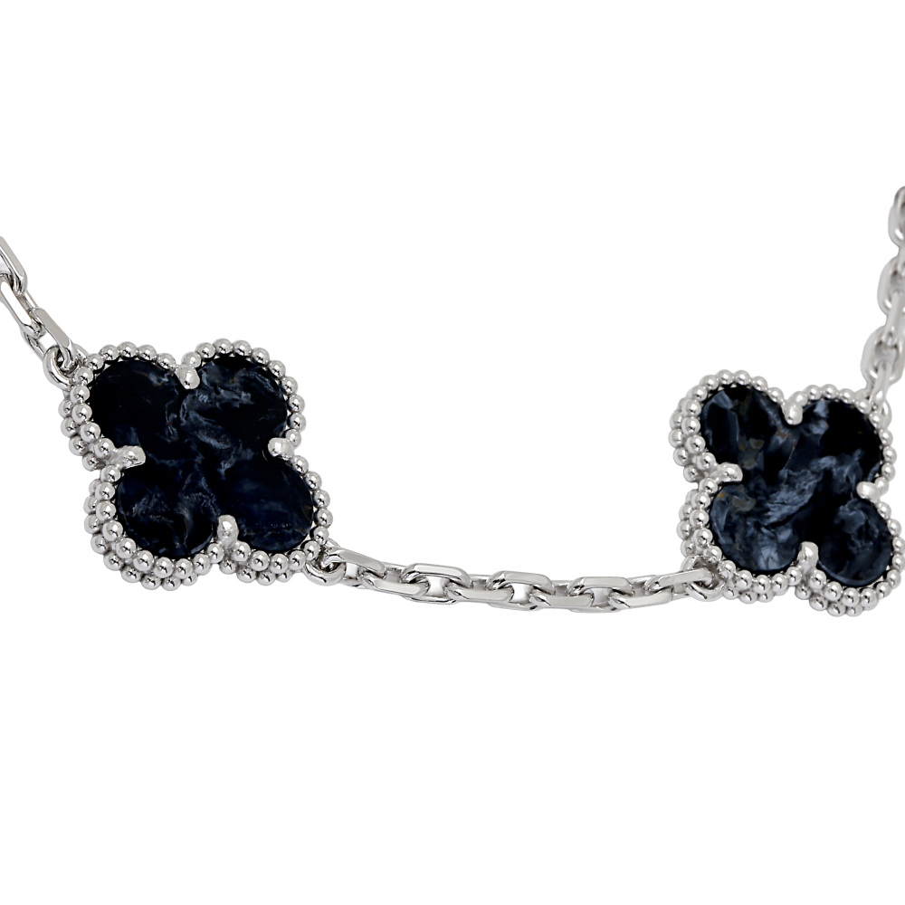 USED] Van Cleef & Arpels Vintage alhambra Pietersite 5 motifs
