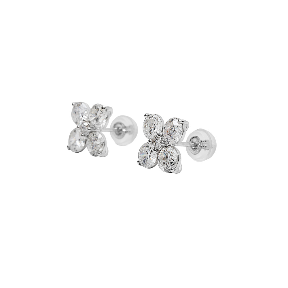 K18ホワイトゴールド ダイヤモンド ピアス J445397 | ユキザキセレクト