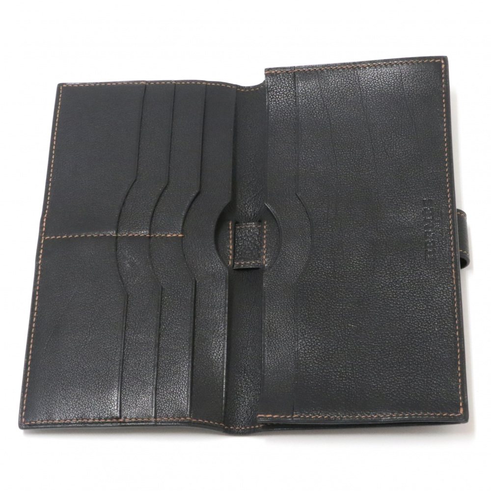 中古] エルメス 財布 ブラック シルバー金具 レディース 財布 R008059