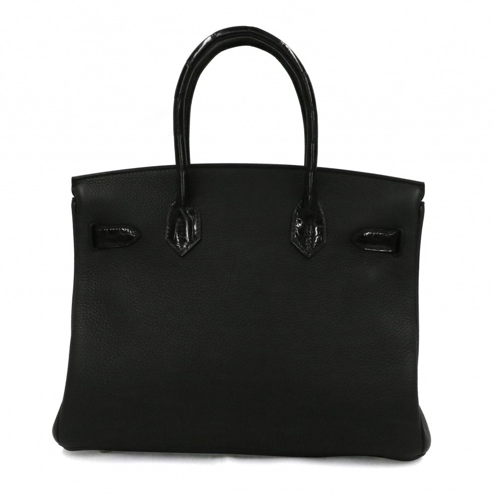 新品] エルメス 30 トゴxニロティカス ブラック イエローゴールド金具