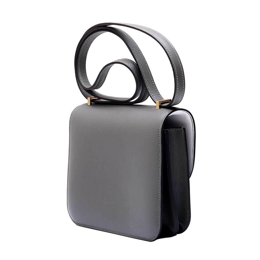 未使用] エルメス ヴェルソ シェーブル グリメイヤーxブラン イエロー