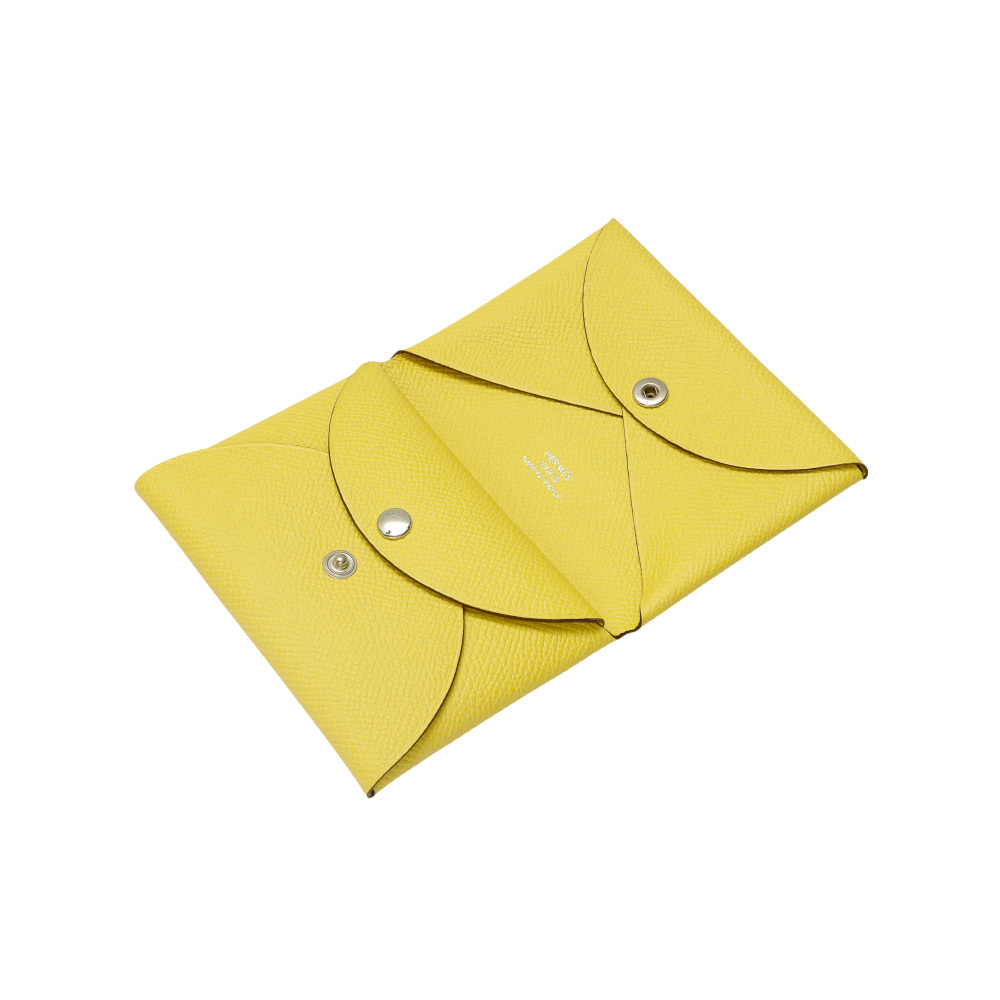 未使用] 爱马仕Epson Jaune Citron 银色硬件U 雕刻女士们钱包R009511 | 钱包的通过