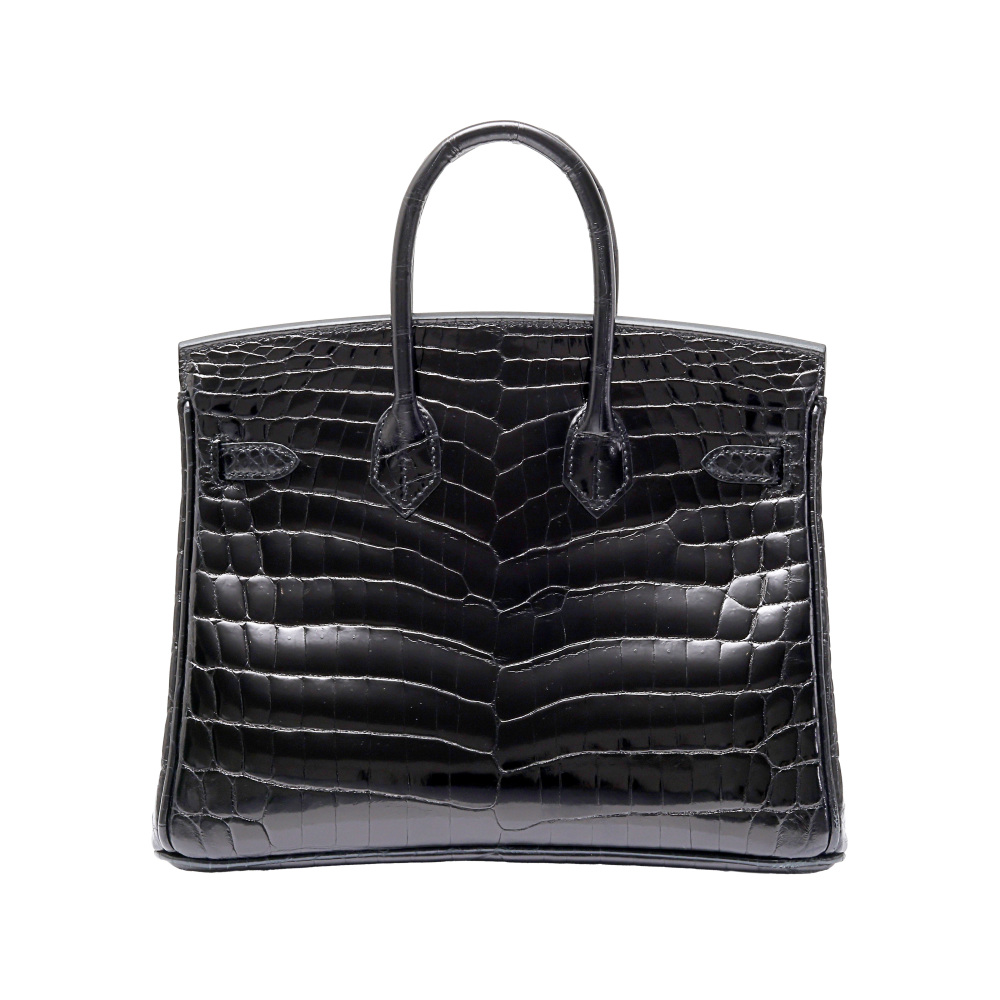 未使用] エルメス バーキン 25 ニロティカス ブラック シルバー金具 B