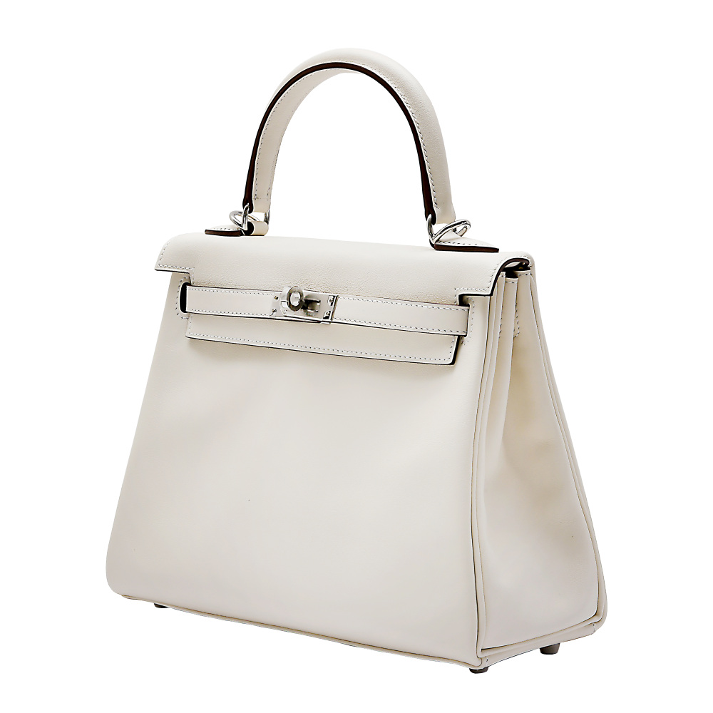 未使用] エルメス ケリー25 スイフト クレ 内縫い シルバー金具 B刻印