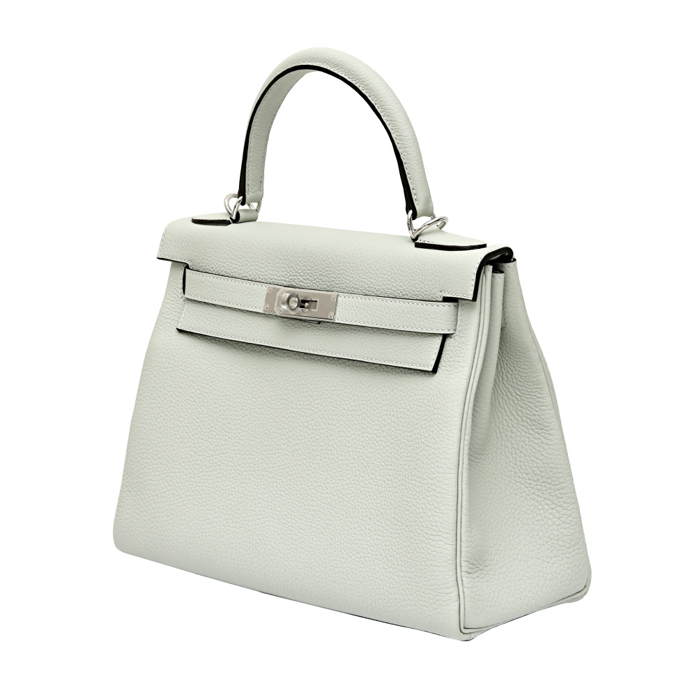 未使用HERMESケリーウォッチシェーヌダンクルケリーバーキンステンレス 未使用] エルメス ケリー28 トゴ グリネヴェ シルバー金具 W刻印 内
