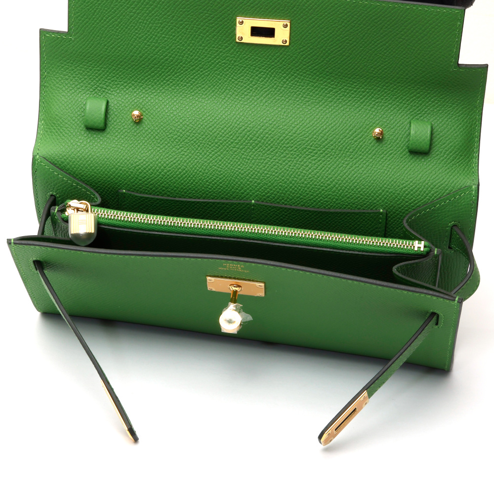 未使用] エルメス ケリーロングトゥーゴー ヴォーエプソン ヴェール  