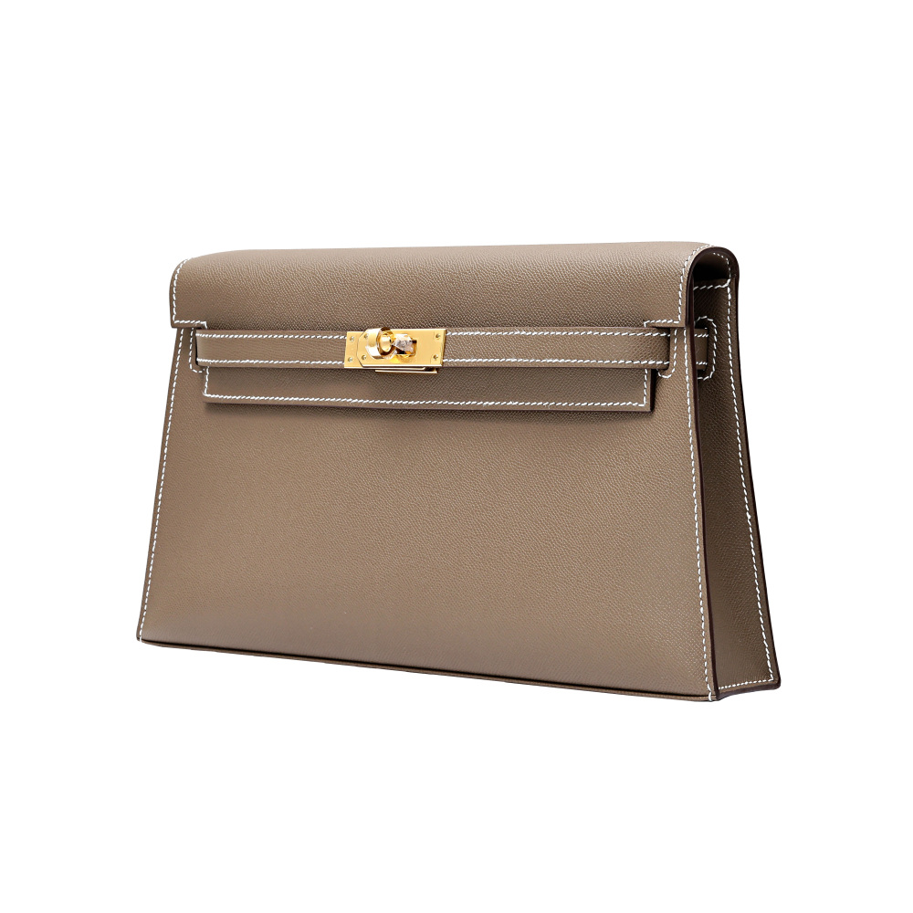 未使用] エルメス ケリー（その他） ヴォーマダム エトゥープ イエロー  