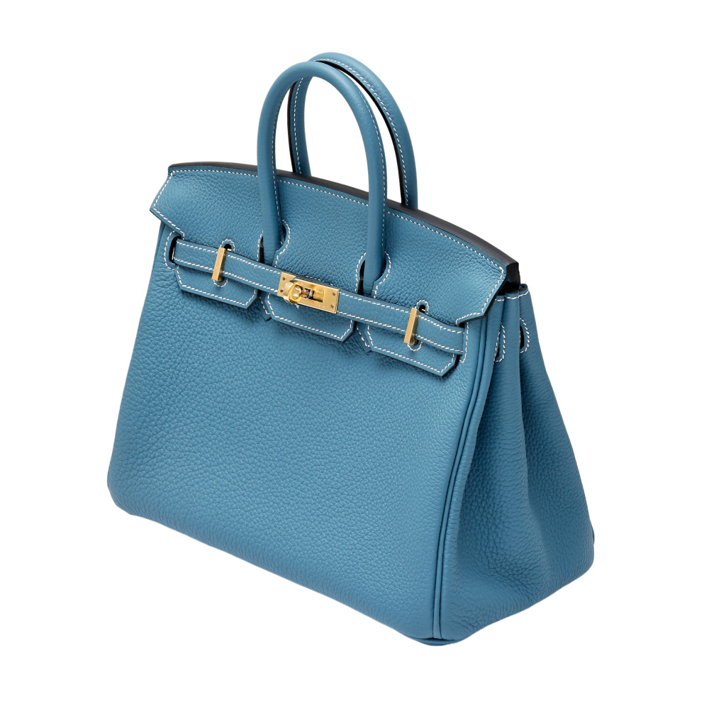 未使用] エルメス バーキン 25 トゴ ニューブルージーン イエロー