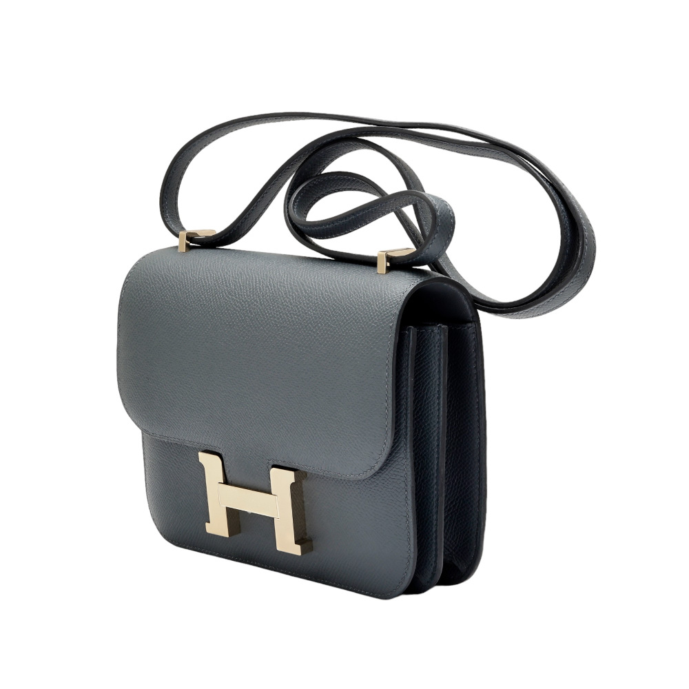 ❤️ GRIS BLACK ❤️ ショルダーバック❤️ gris ほぼ新品 未使用] エルメス コンスタンス ミニ ミニ ヴォーエプソン グリ