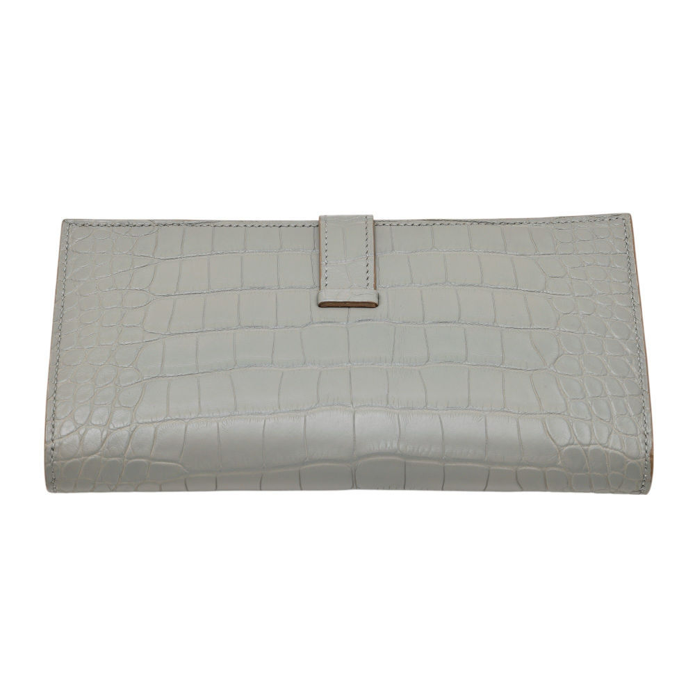 未使用] エルメス ベアンスフレ アリゲーターマット グレー イエロー