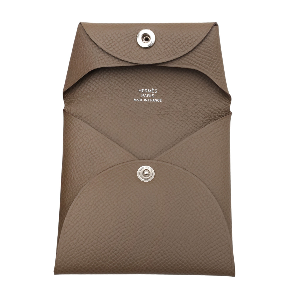 未使用] エルメス バスティア ヴォーエプソン エトゥープ シルバー金具