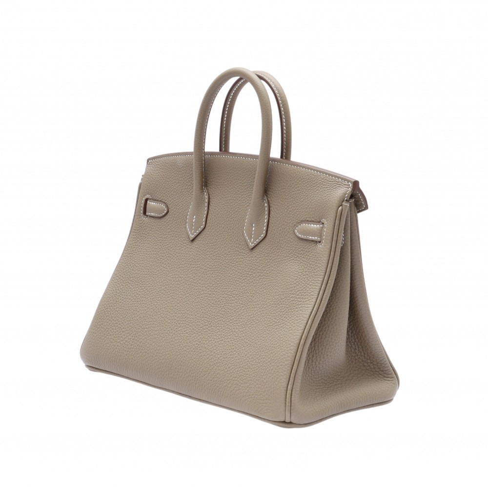 【美品】バーキン 25 エトゥープ トゴ シルバー金具 現金特価】エルメス バーキン25 エトゥープ トゴ シルバー金具 U刻印