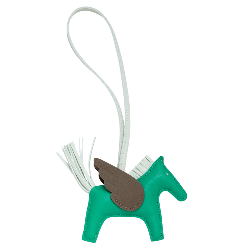 unused] Hermes Rodeo (Pegasus) Charm PM Anjou Milo Mint Vert Fizz