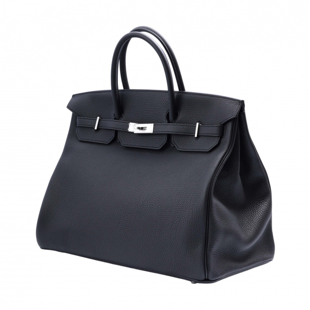 未使用] エルメス バーキン40 トゴ ブラック シルバー金具 K刻印