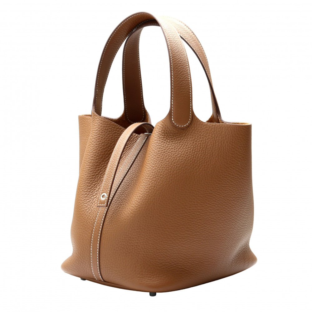 未使用] エルメス ピコタンロックMM トリヨンクレマンス ゴールド