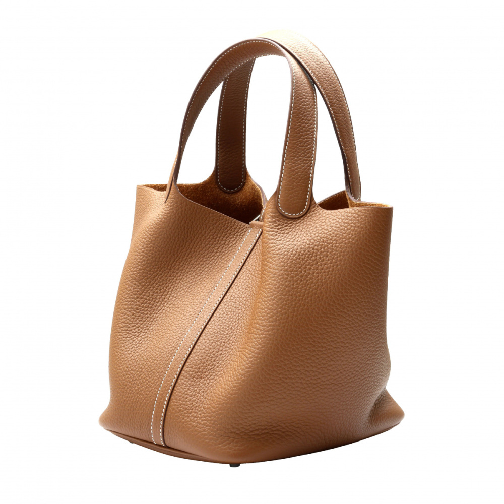 未使用] エルメス ピコタンロックMM トリヨンクレマンス ゴールド