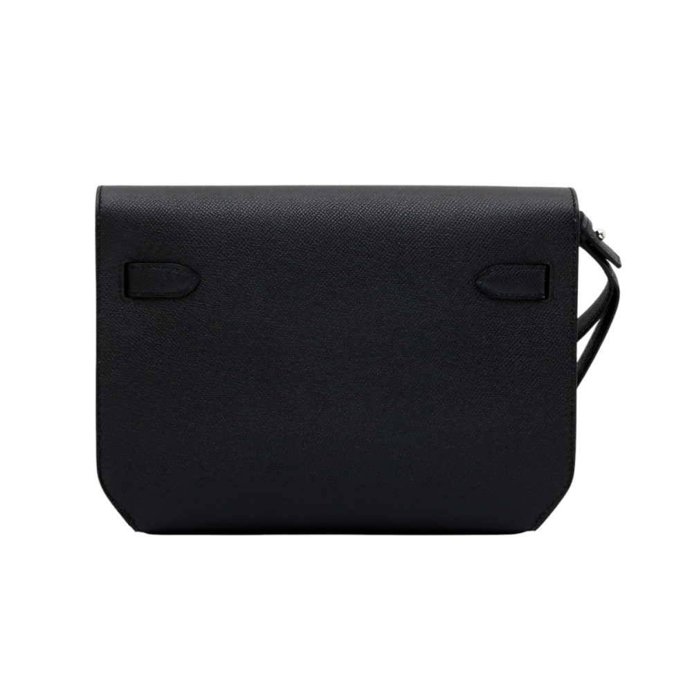 未使用] エルメス ケリー25 エプソン ブラック シルバー金具 K刻印