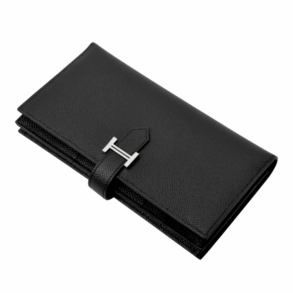 未使用] エルメス ベアンスフレ エプソン ブラック シルバー金具 G刻印